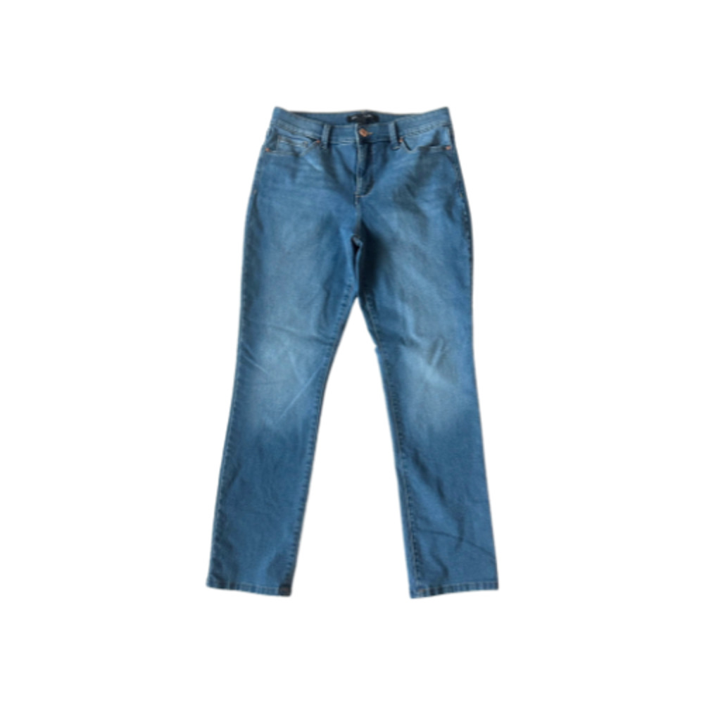 Bandolino Amy Jeans Straight Leg Stretch Denim Blue Women’s Size 10